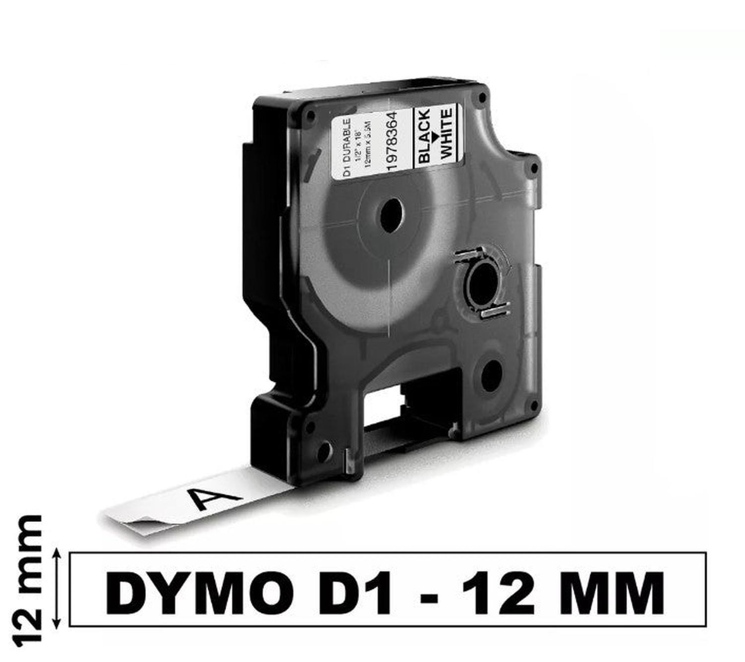 Cinta Etiqueta D1 para Rotuladora DYMO 12mm X 7m | Blanca 45013-0