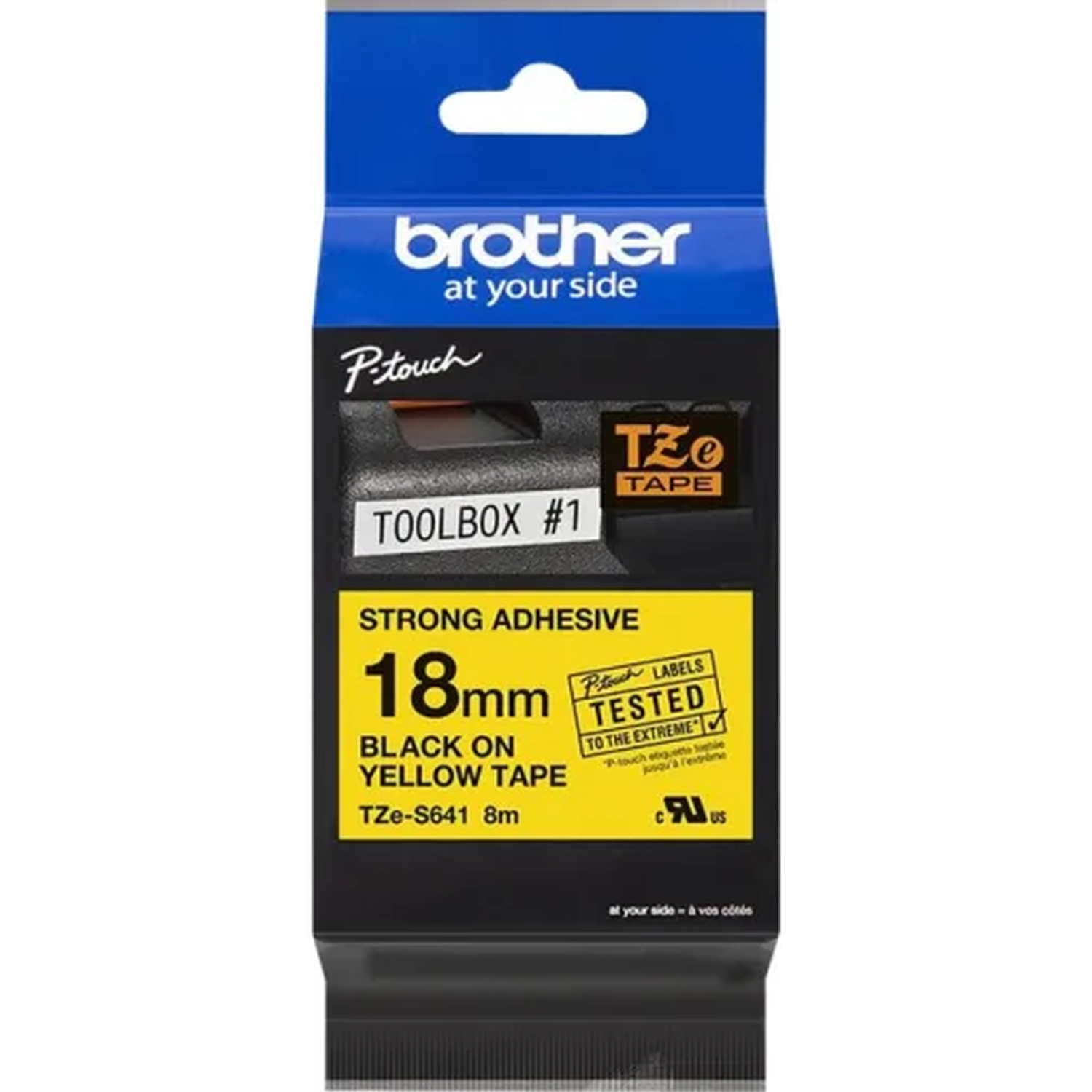 Cinta Rotuladora TZe-S641 | Brother | 18mm x 8m | Adhesivo Fuerte-0