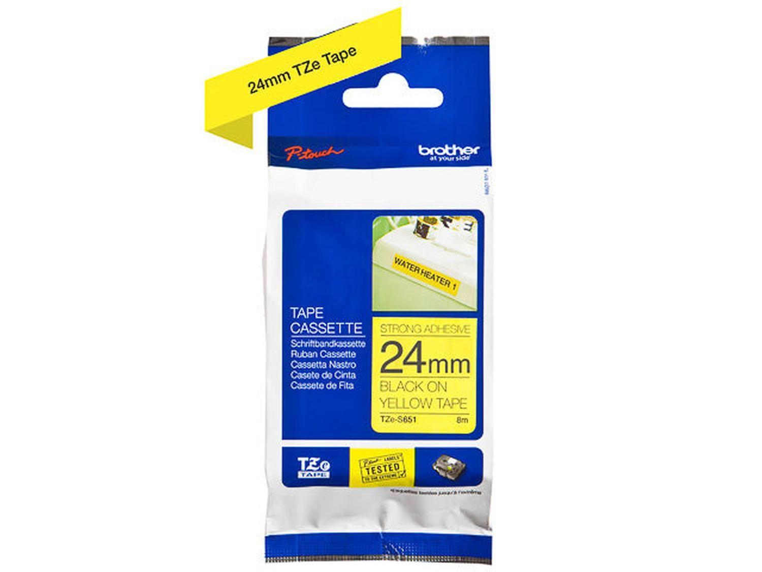 Cinta Rotuladora TZe-S651 | Brother | 24mm x 8m | Adhesivo Fuerte-0