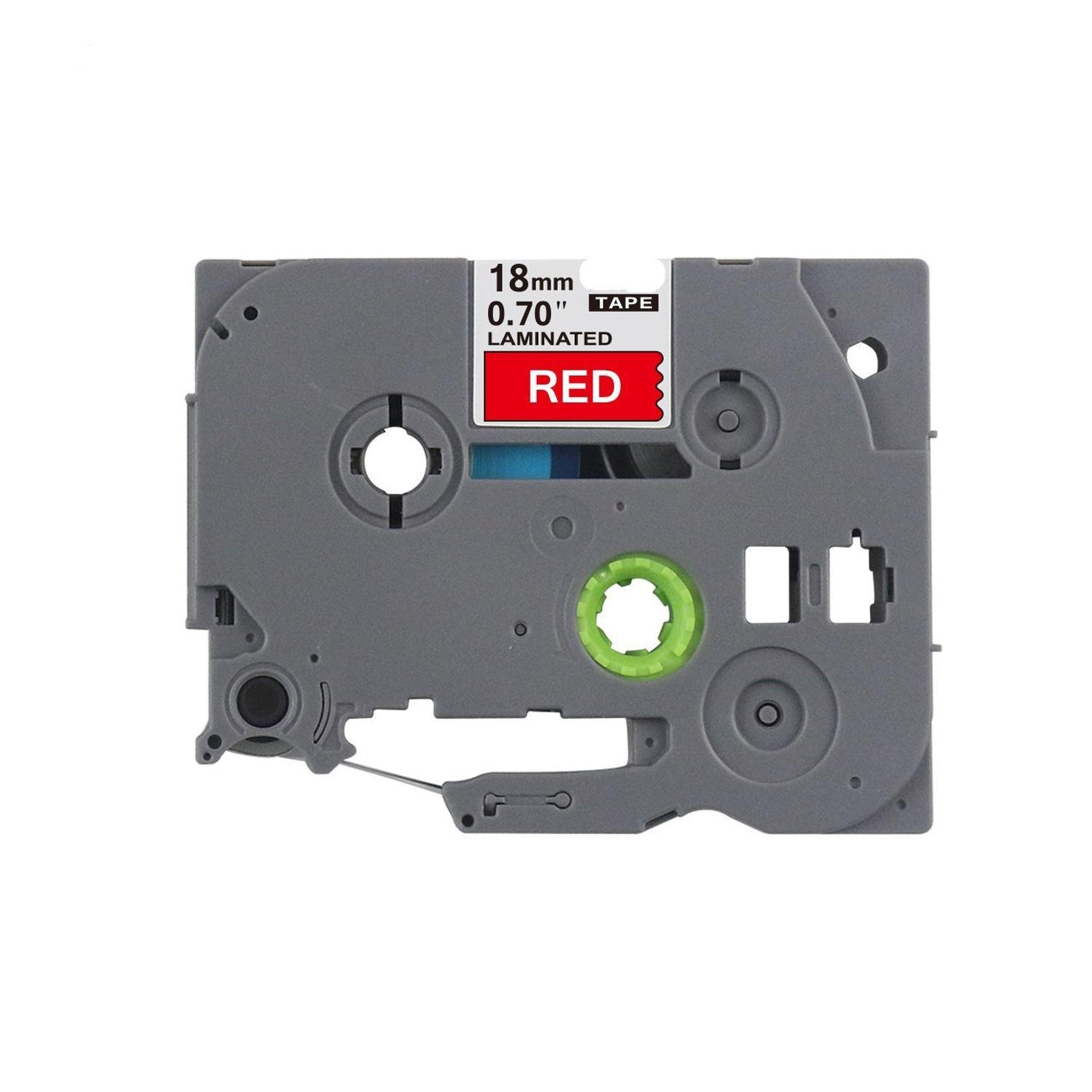 Cinta Tze-S445 Para Rotuladora Brother Modelo Pt, 18mm X 8m | Adhesivo Fuerte-0