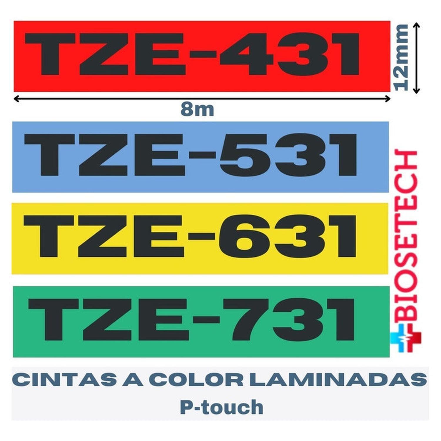 Cinta A Color Rotuladora Pt 12mm X 8m Tze 431 531 631 731-0