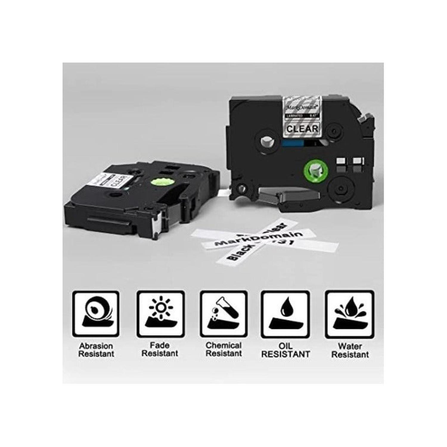 Cinta Tze-131 Transparente Para Rotuladora Brother 12mm X 8m-1