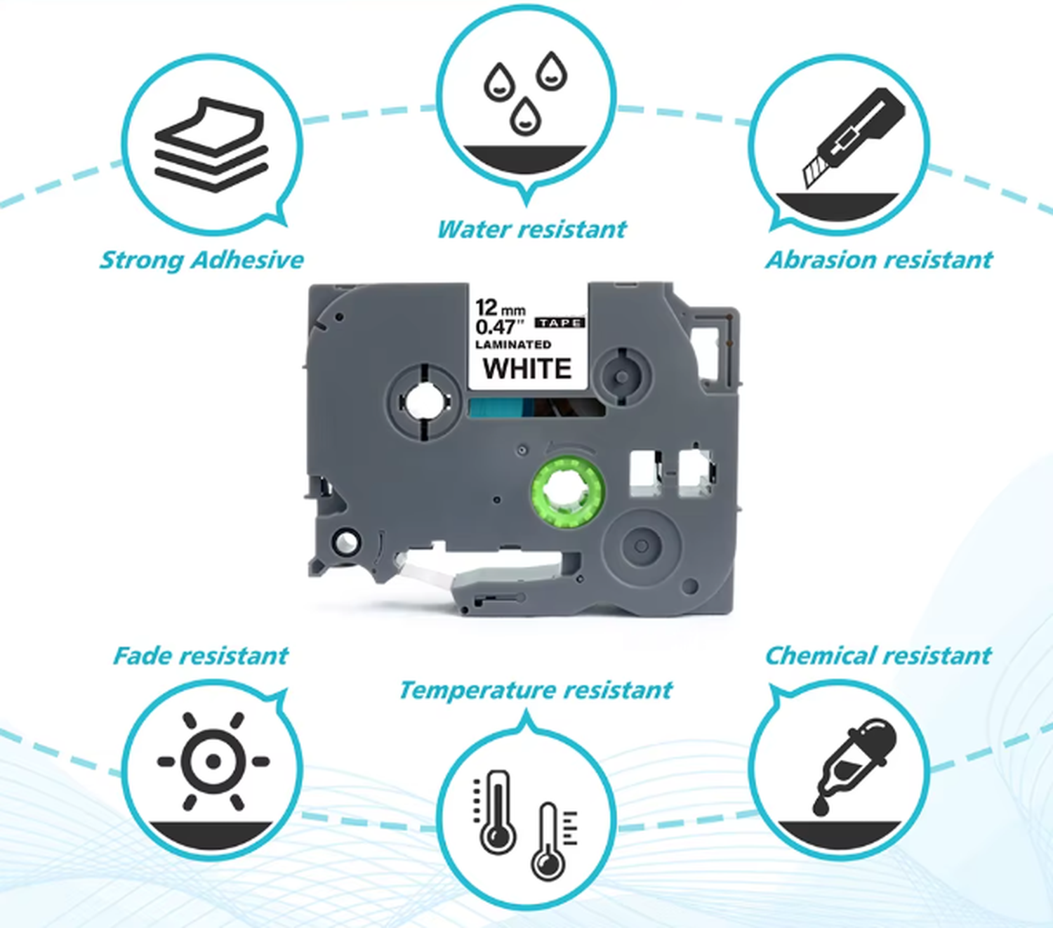 2 Cintas Tze-251 Para Rotuladora Brother Modelo Pt 24mm X 8m-2