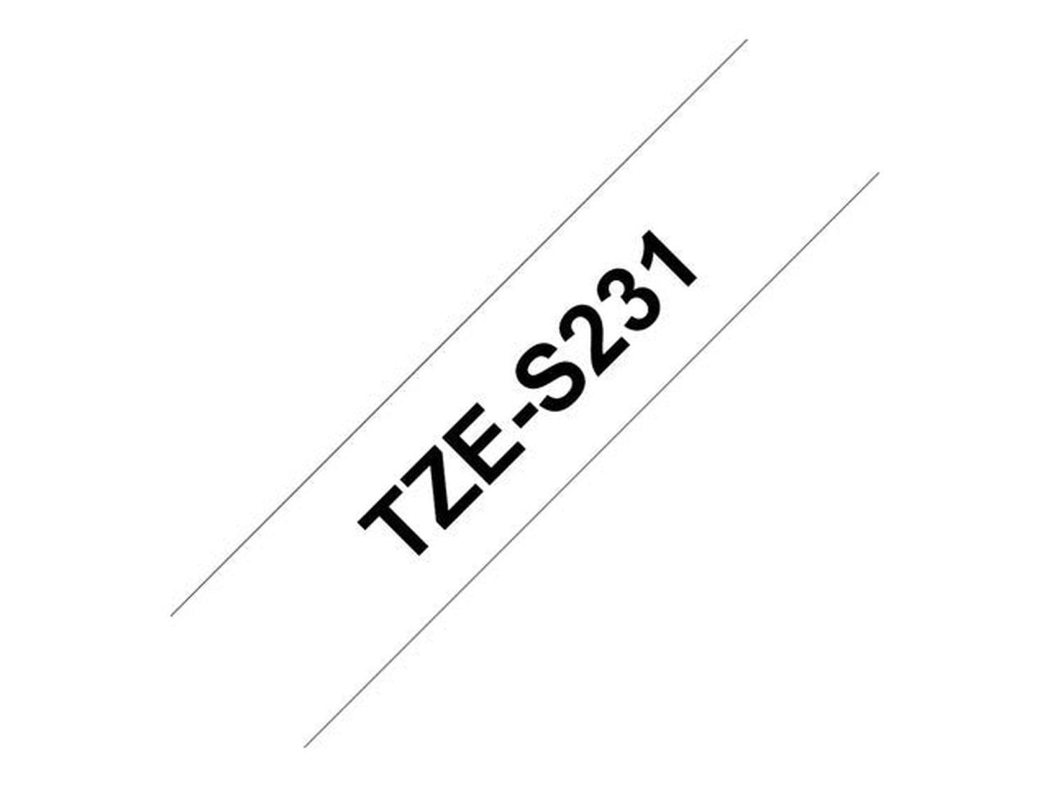 Cinta Rotuladora TZe-S231 | Brother | 12mm x 8m | Adhesivo Fuerte-2