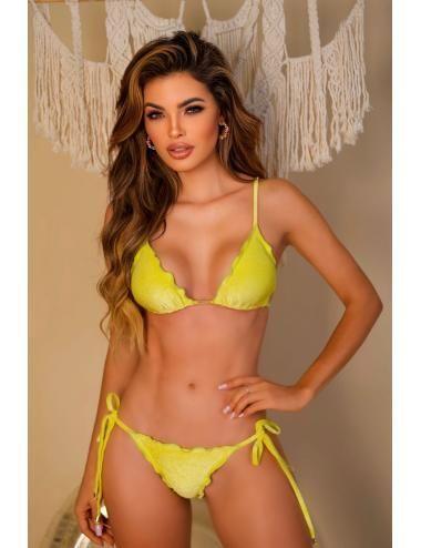 Bikini Velour Amarillo Le berti-0