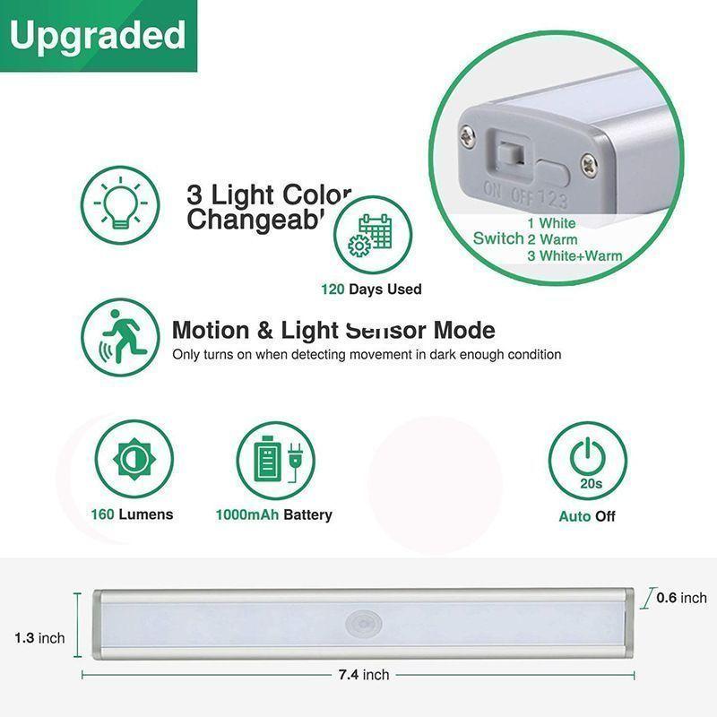 Barra Luz Led inteligente sensor de movimiento-32