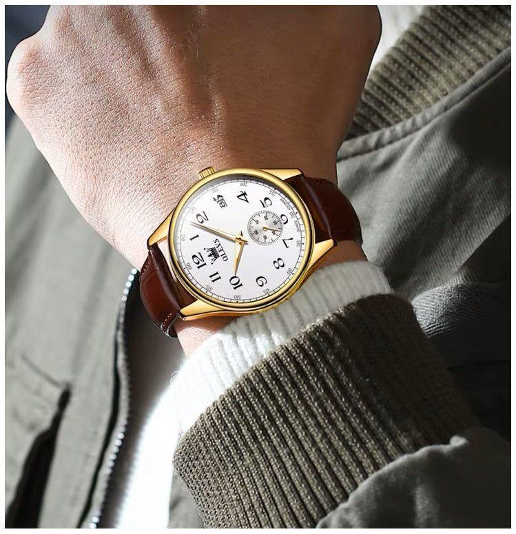 Reloj Análogo para Hombre con Movimiento Cuarzo Preciso Diseño Clásico-3