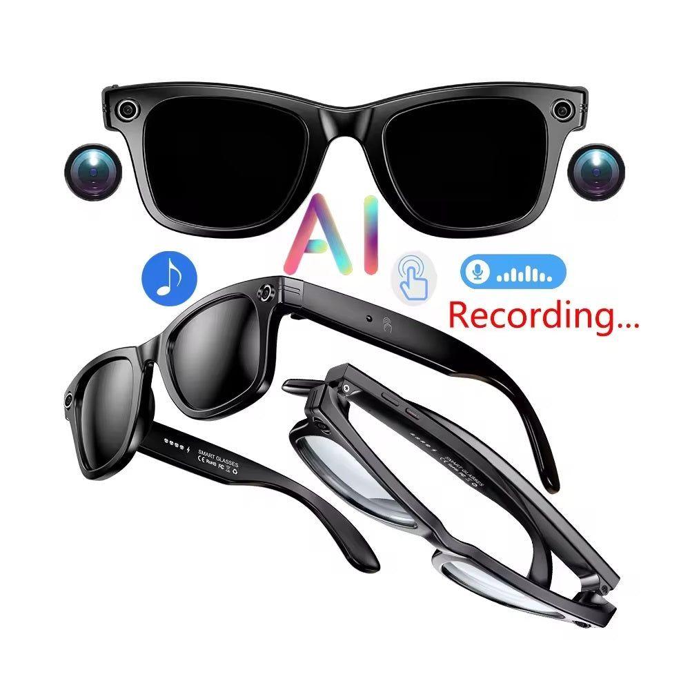 Gafas Inteligentes M01 con Cámara HD asistente de IA Traducción y Reducción de Ruido-0