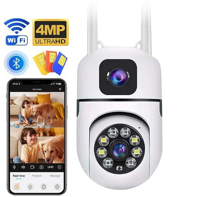 Cámara de Seguridad WiFi Lente Dual Monitoreo 360° Full HD 110° Visión-0