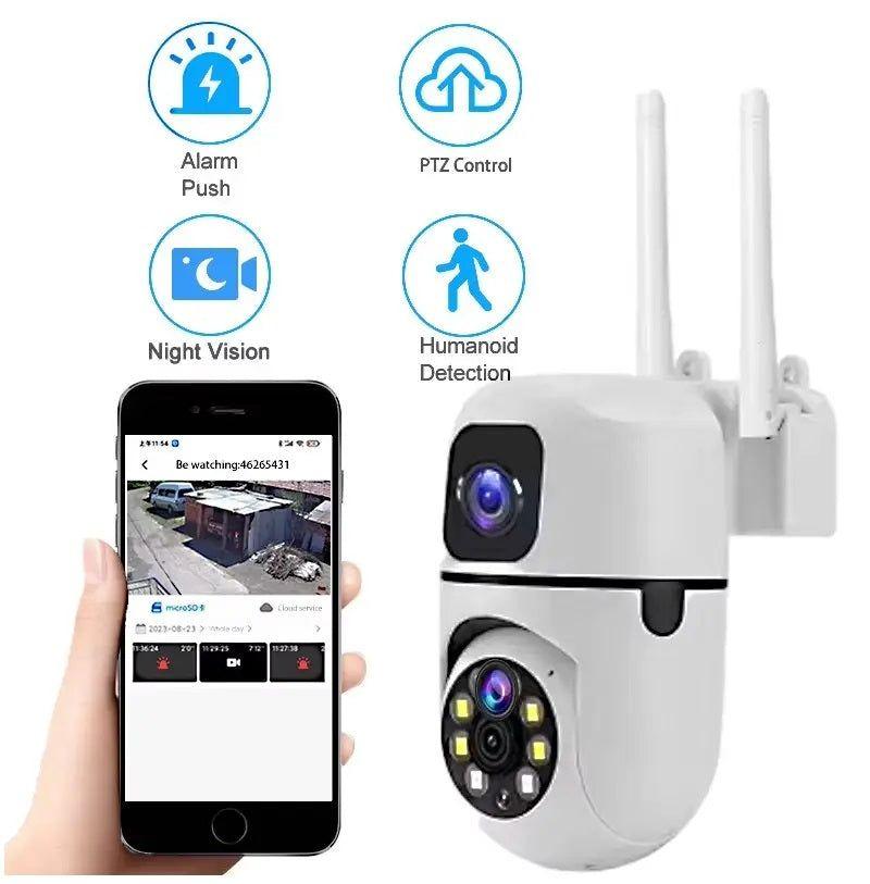 Cámara de Seguridad WiFi Lente Dual Monitoreo 360° Full HD 110° Visión-1