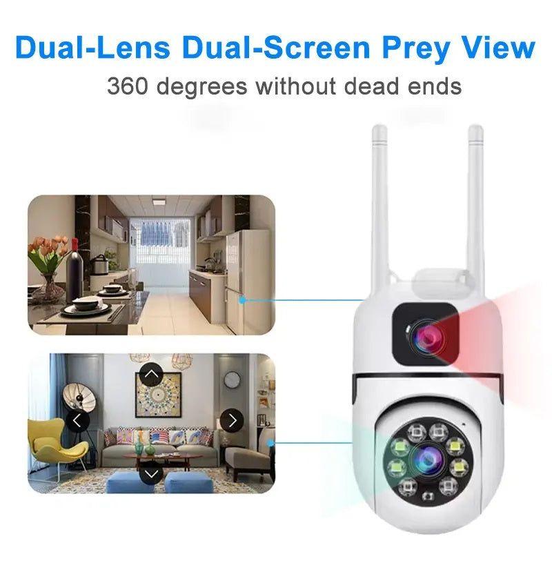 Cámara de Seguridad WiFi Lente Dual Monitoreo 360° Full HD 110° Visión-4