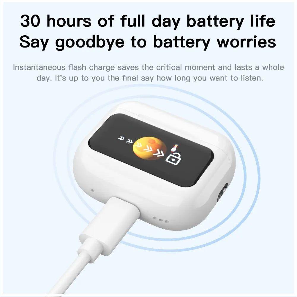 Auriculares Inalámbricos Pantalla Táctil Conexión Doble 30 Horas de Autonomía-3
