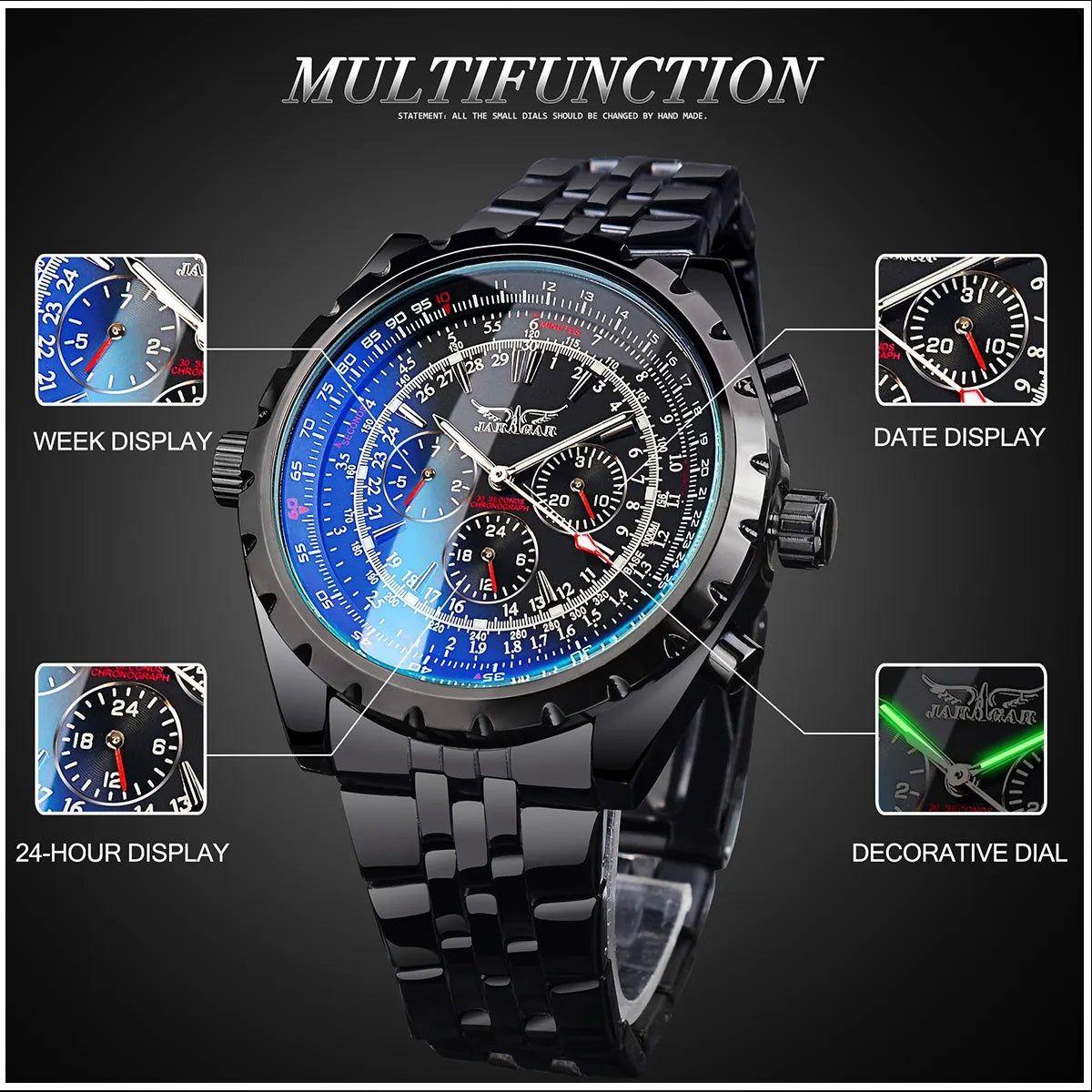 Reloj Automático Jaragar Deportivo Mecánico Resistencia al Agua 3 BAR-3