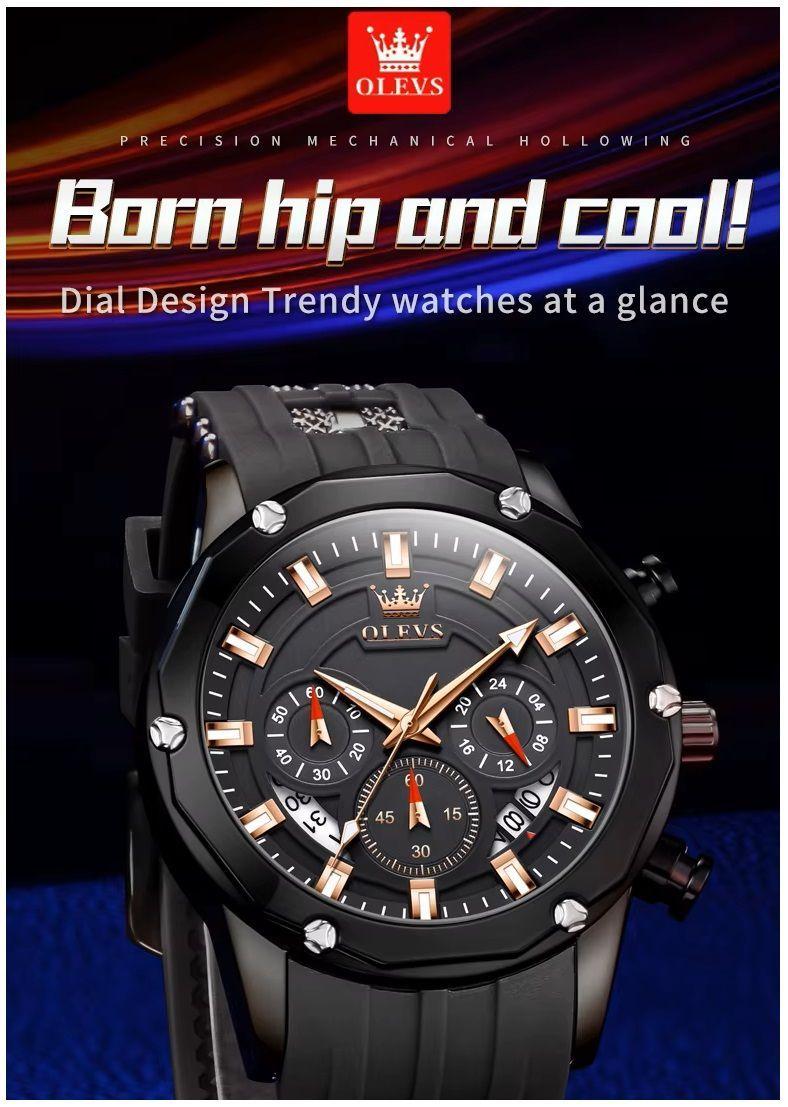 Reloj Deportivo de Lujo Acero Inoxidable Cuarzo Sumergible 30M-4