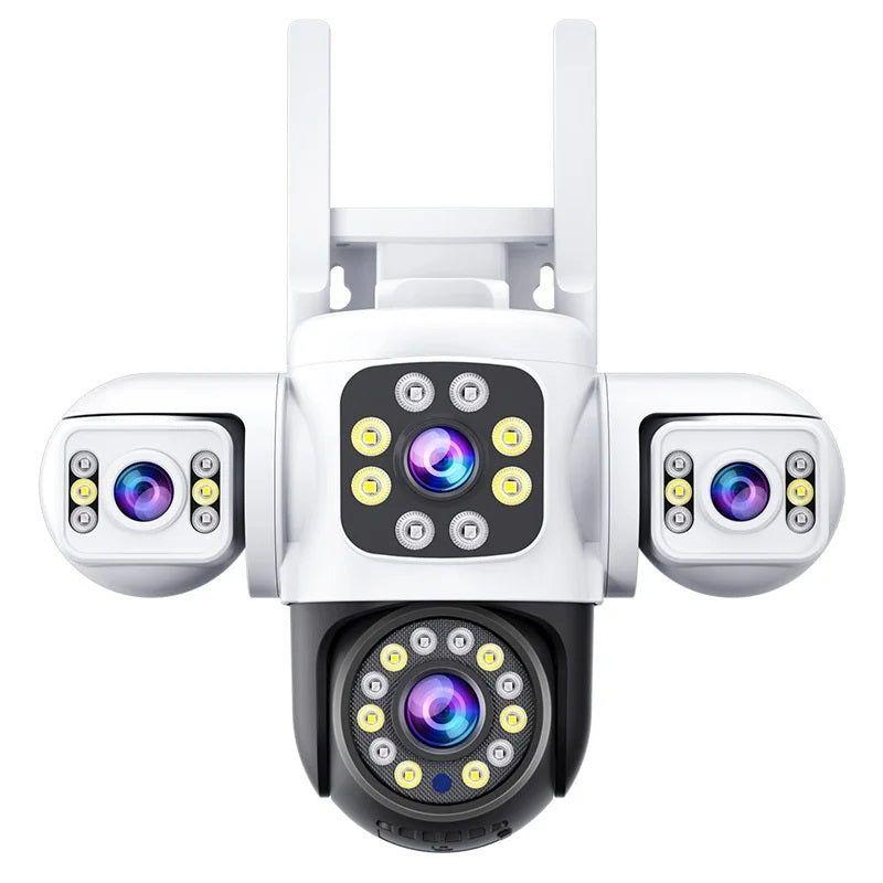 Cámara de Seguridad WiFi Exterior 12MP con Triple Lente, Visión Nocturna en Color y Seguimiento-2