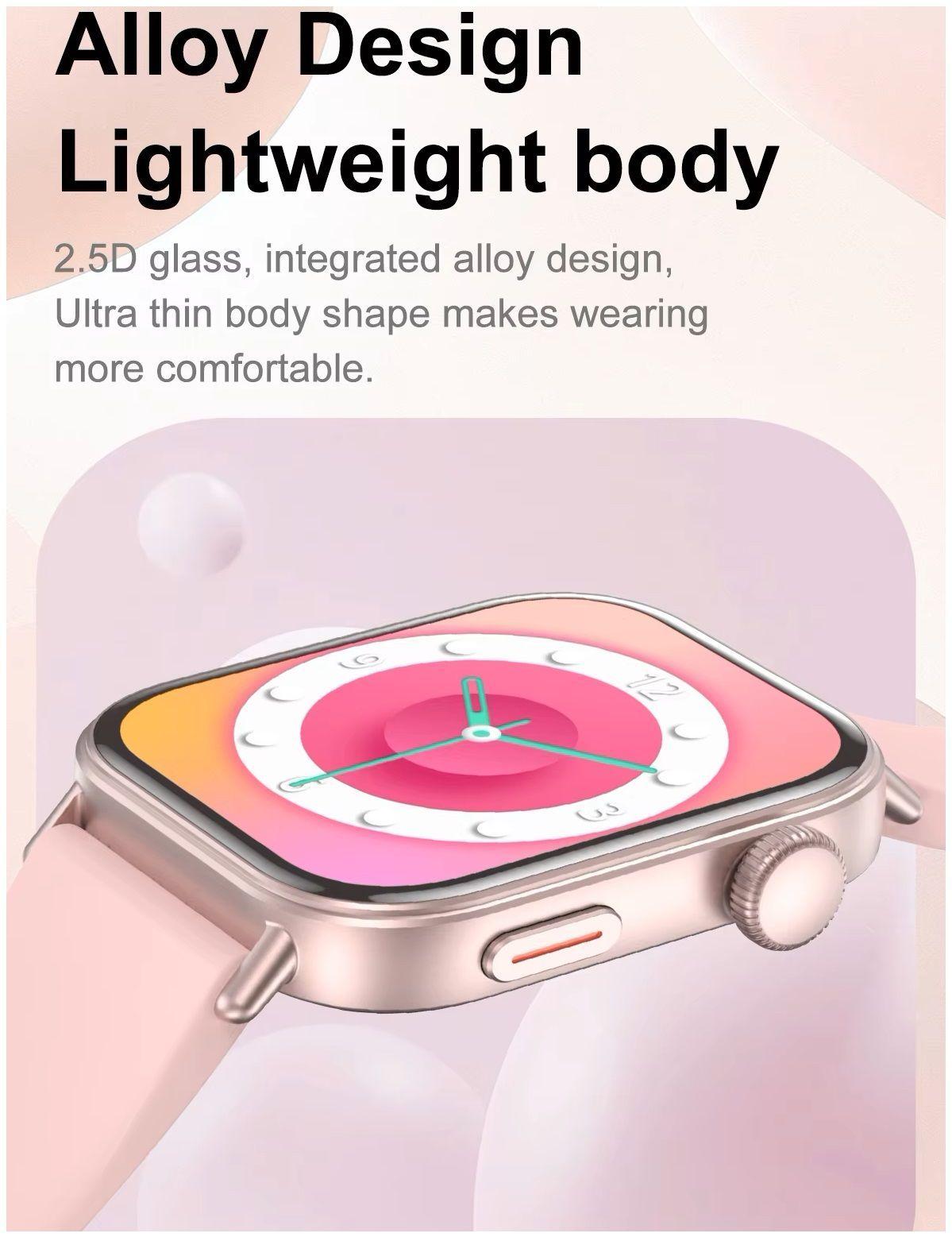 Smartwatch Deportivo y Elegante GW11 Mini 1.75” Llamadas Bluetooth 3 Correas Intercambiables-3