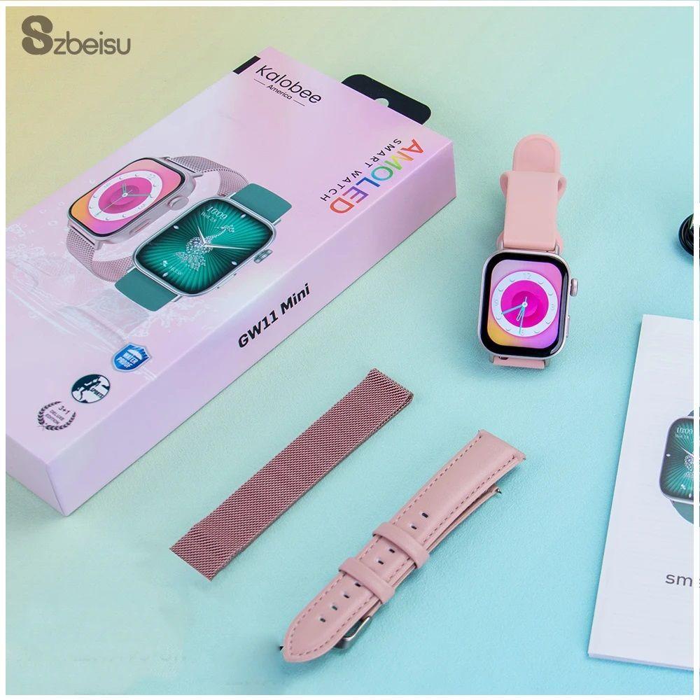 Smartwatch Deportivo y Elegante GW11 Mini 1.75” Llamadas Bluetooth 3 Correas Intercambiables-4