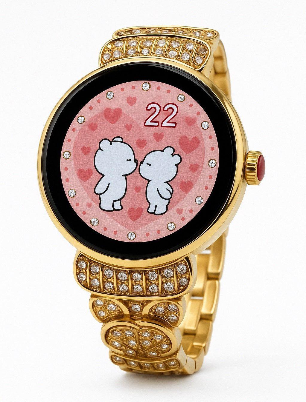 Smartwatch Mujer 2 en 1 de Lujo Pantalla AMOLED Funciones de Salud y Deporte Notificaciones-2