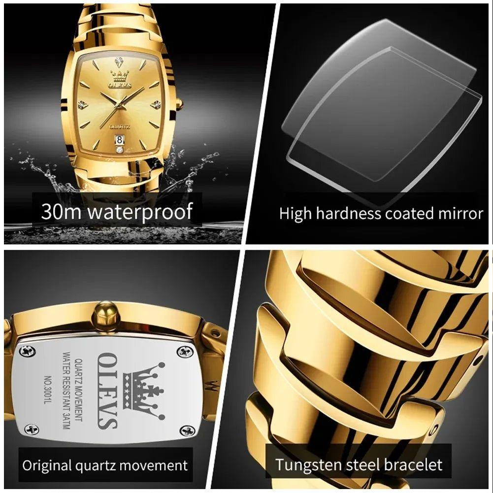 Reloj de Pulsera para Hombre Cuarzo Japonés, Resistente al Agua 30M-3