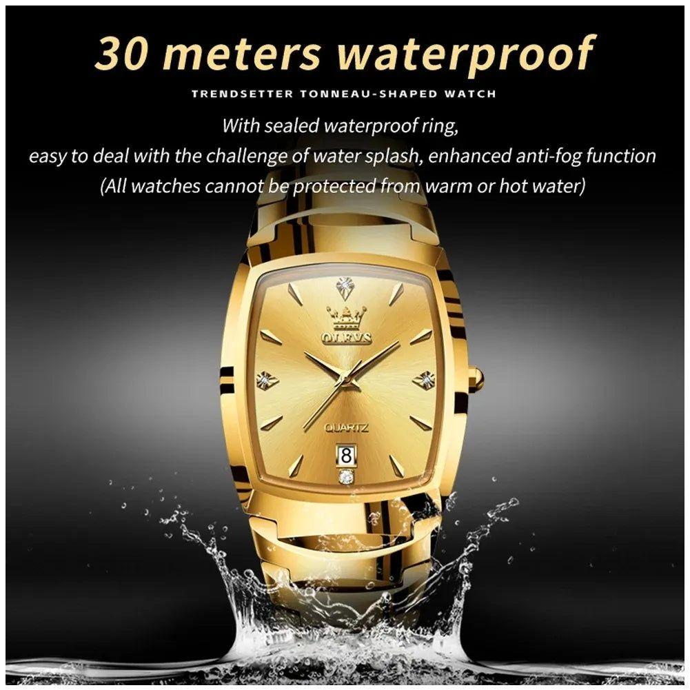 Reloj de Pulsera para Hombre Cuarzo Japonés, Resistente al Agua 30M-4