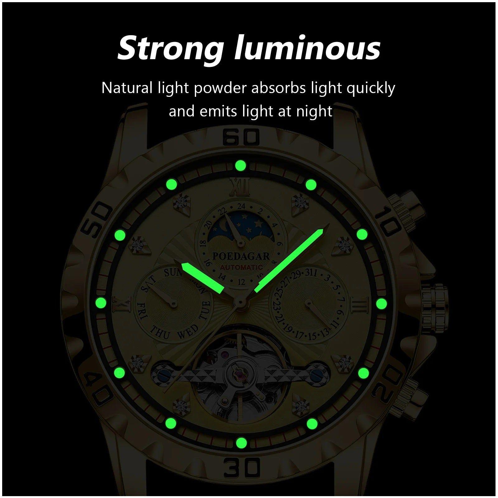 Reloj Automático Mecánico para Hombre Visualización Completa-4