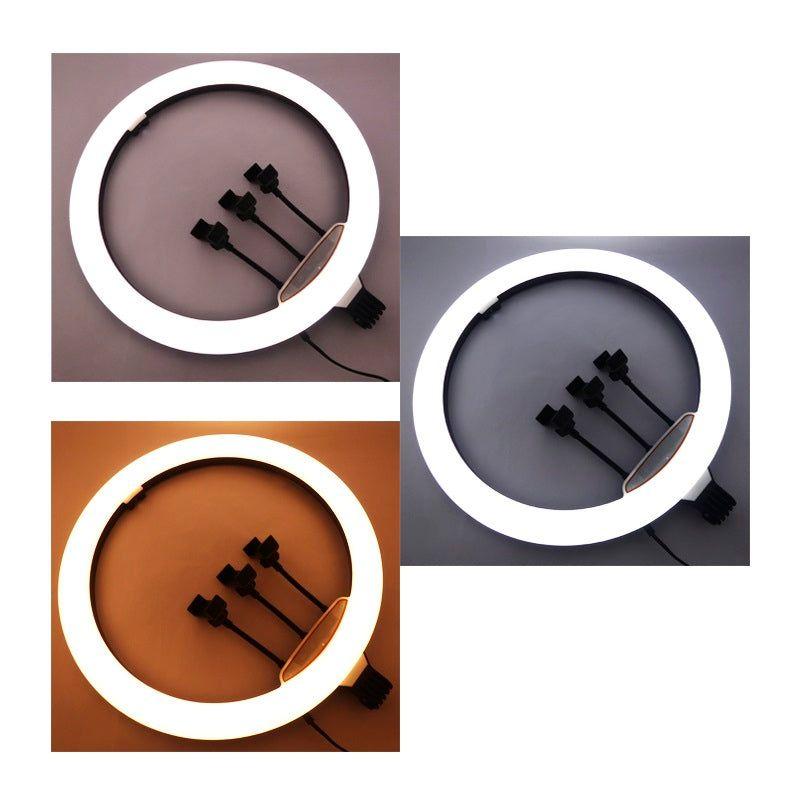 Aro LED de 18 Pulgadas y 45cm 3 soportes control remoto y atril de 2.10 mts-2