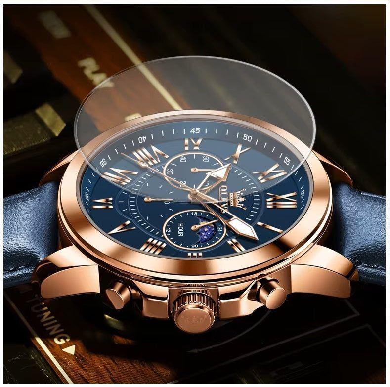 Reloj de Lujo para Hombre Fase Lunar Estilo Elegante y Deportivo-4