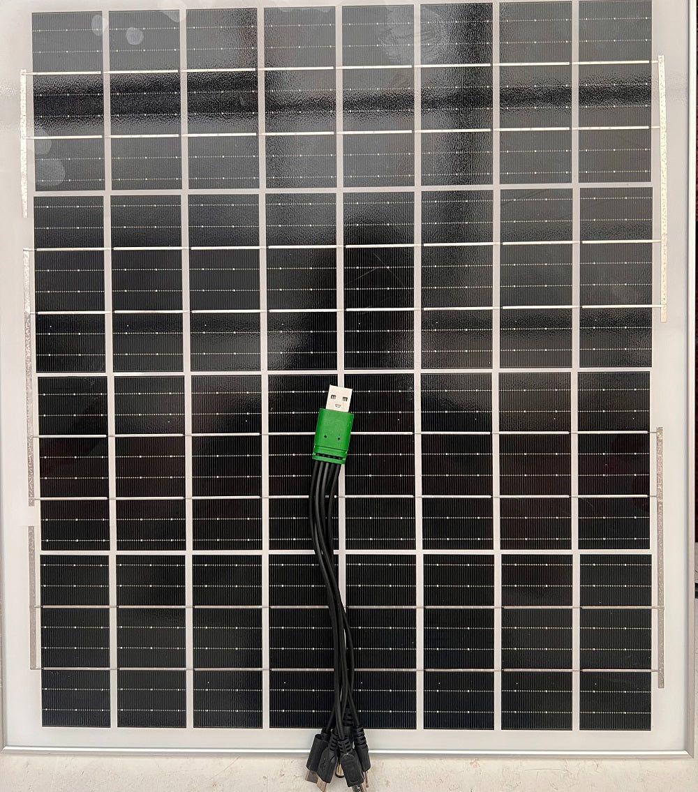 Panel Solar Portátil 20W 18V Adaptador de carga Múltiple Cable USB-1