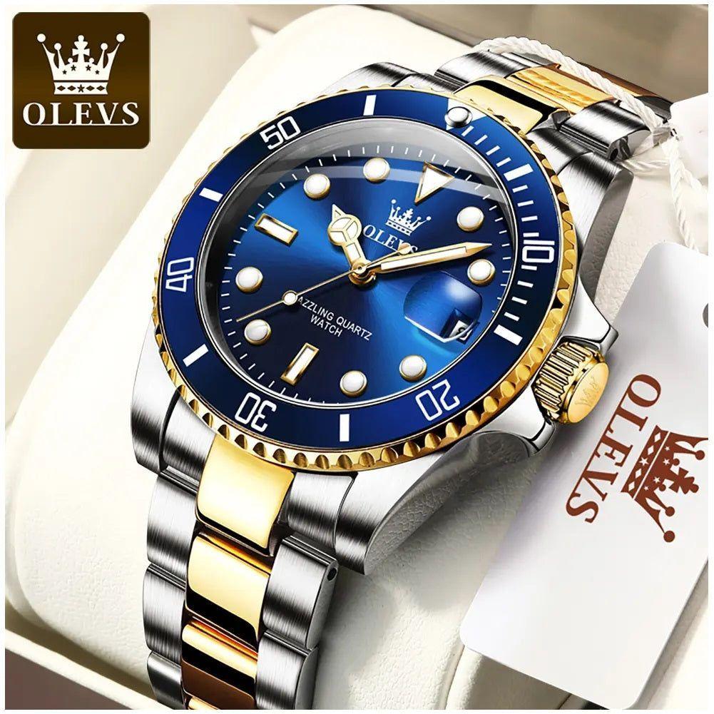 Reloj para Hombre de Lujo Acero Inoxidable Cuarzo Sumergible 30M-3