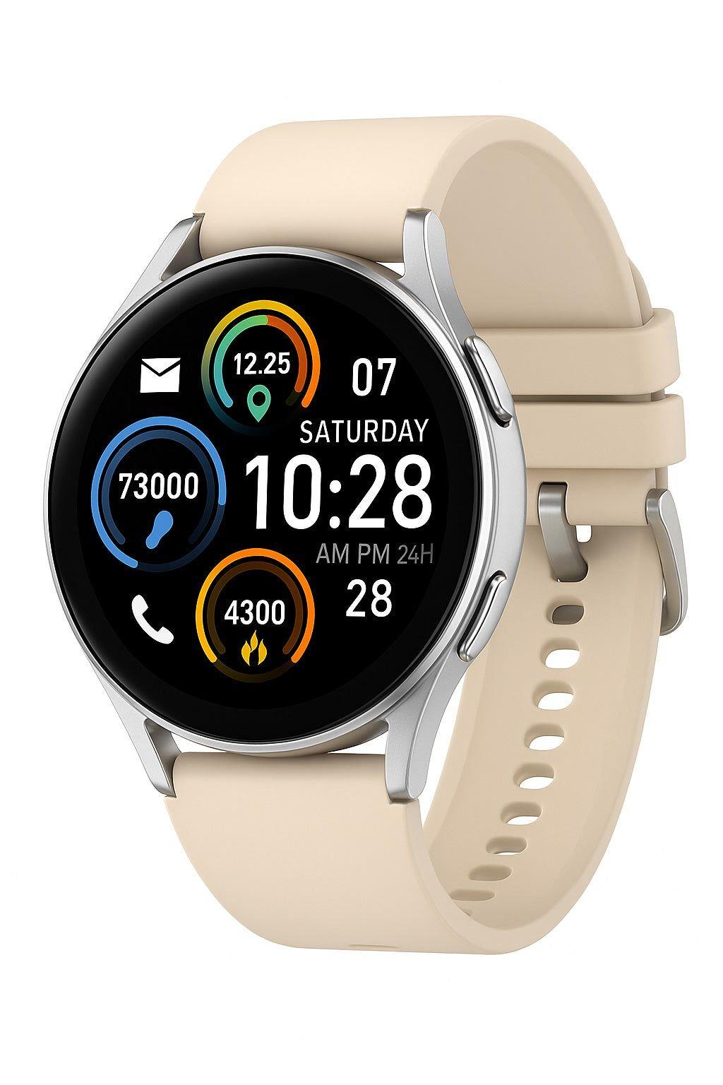 Reloj Inteligente S37 Mujer Correa Blanca Bluetooth Monitoreo Salud Y Deporte Compatible IOS Android-3