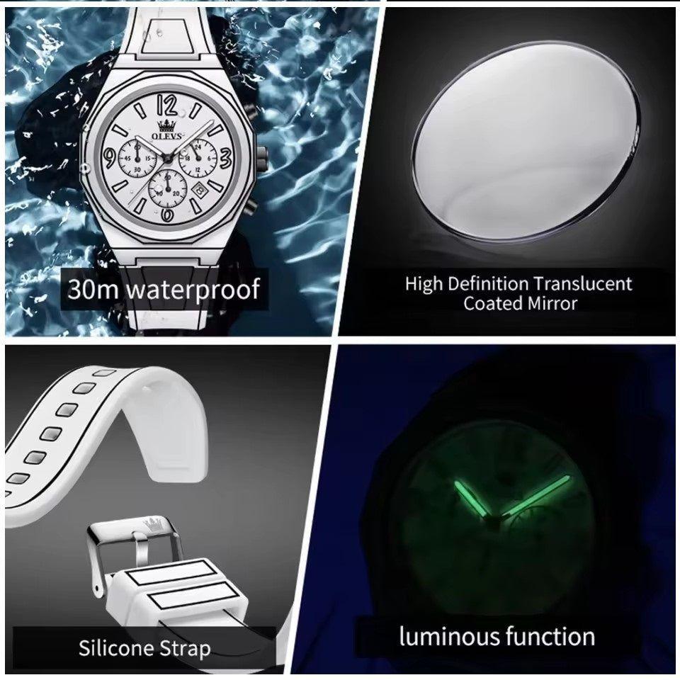 Reloj Multifuncional Estilo Manga Cuarzo Impermeable y Luminoso-4