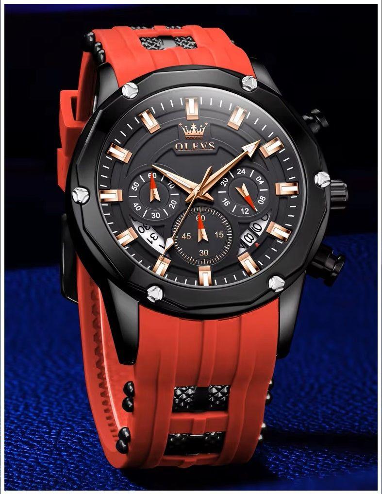 Reloj Quartz Deportivo de Lujo Cronógrafo Cuarzo Sumergible 30M-5