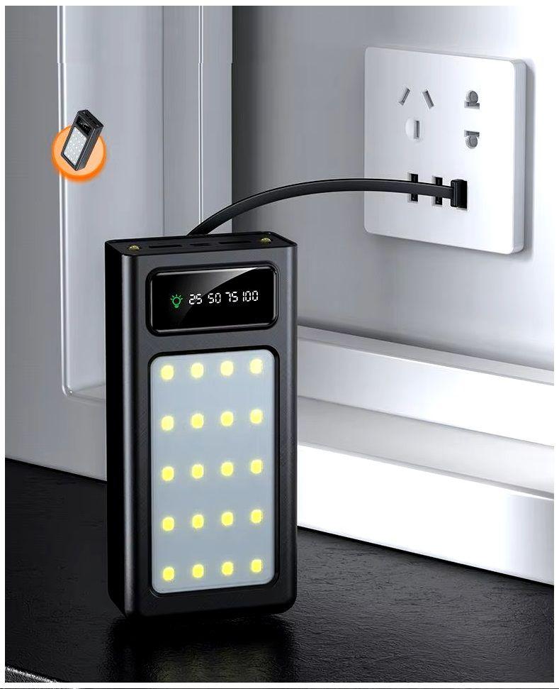 Batería Portátil Power Bank 30000mAh Carga Rápida y Luz de Emergencia-3