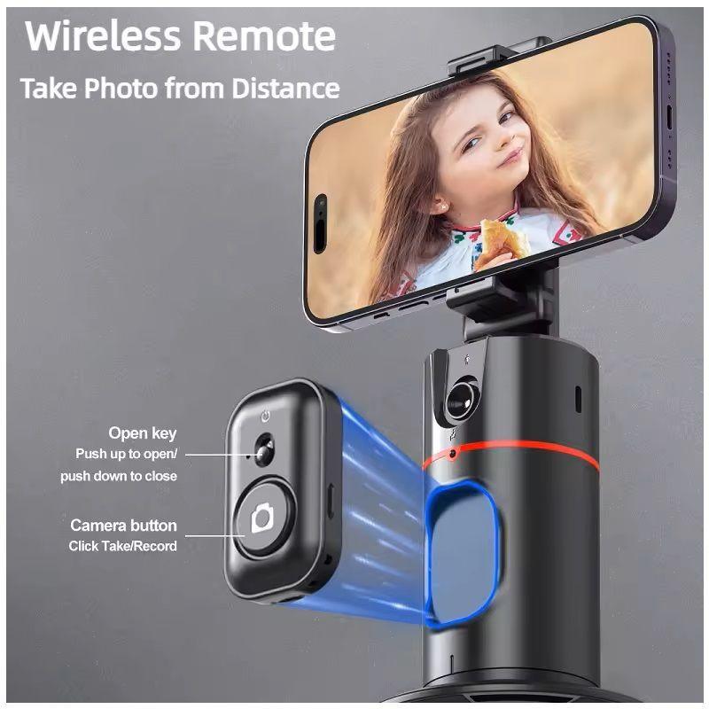 Trípode 360° Seguimiento Facial Automático con Control Remoto-6