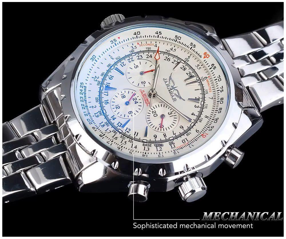 Reloj Automático Deportivo para Hombre Movimiento Mecánico Cronógrafo-4