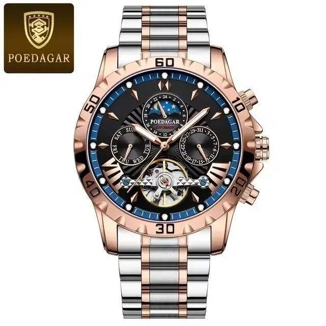 Reloj Automático de Lujo para Hombre Mecánico Impermeable 3ATM-4