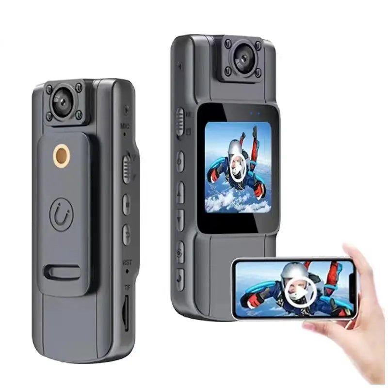 Cámara DVR Portátil Recargable Pantalla de 1,54 Visión Nocturna IP65-0