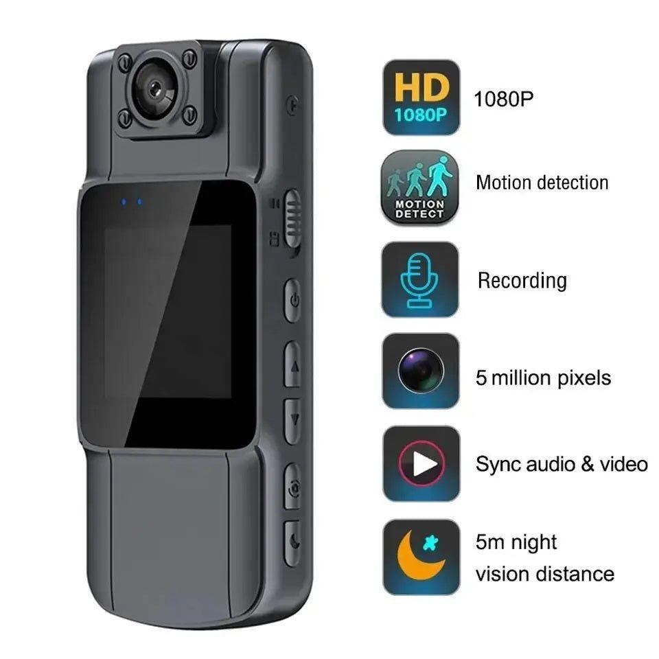 Cámara DVR Portátil Recargable Pantalla de 1,54 Visión Nocturna IP65-2