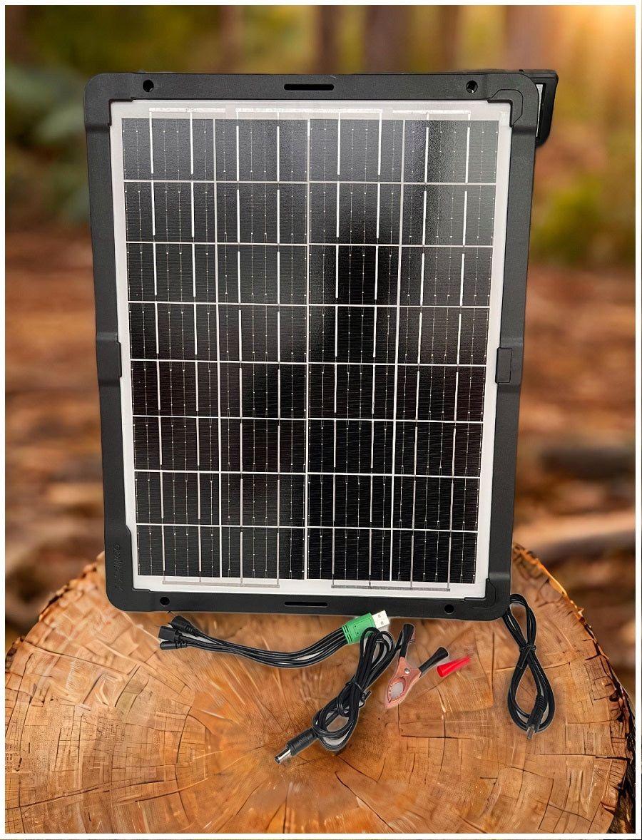 Panel Solar Portátil 30W 18V Adaptador de carga Múltiple Cable USB-4