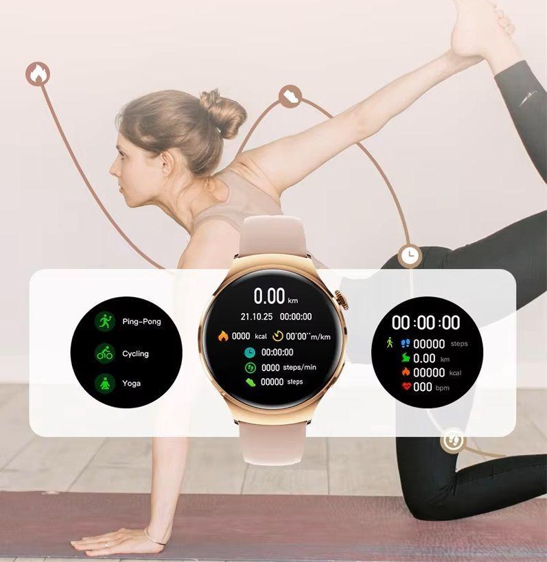 Smartwatch M11 Asistente de voz IA Resistente al agua Doble correa-4