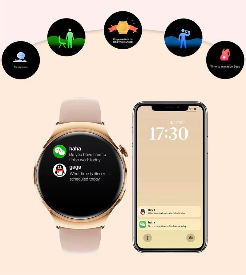 Smartwatch M11 Asistente de voz IA Resistente al agua Doble correa-5