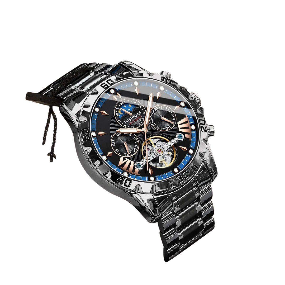 Reloj Automático Mecánico para Hombre Mecánico Impermeable 3ATM-4