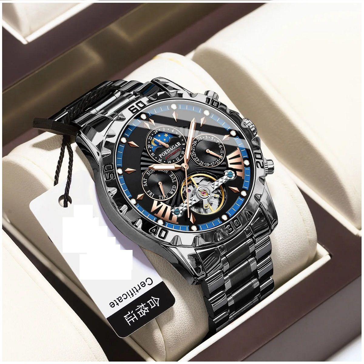 Reloj Automático Mecánico para Hombre Mecánico Impermeable 3ATM-5