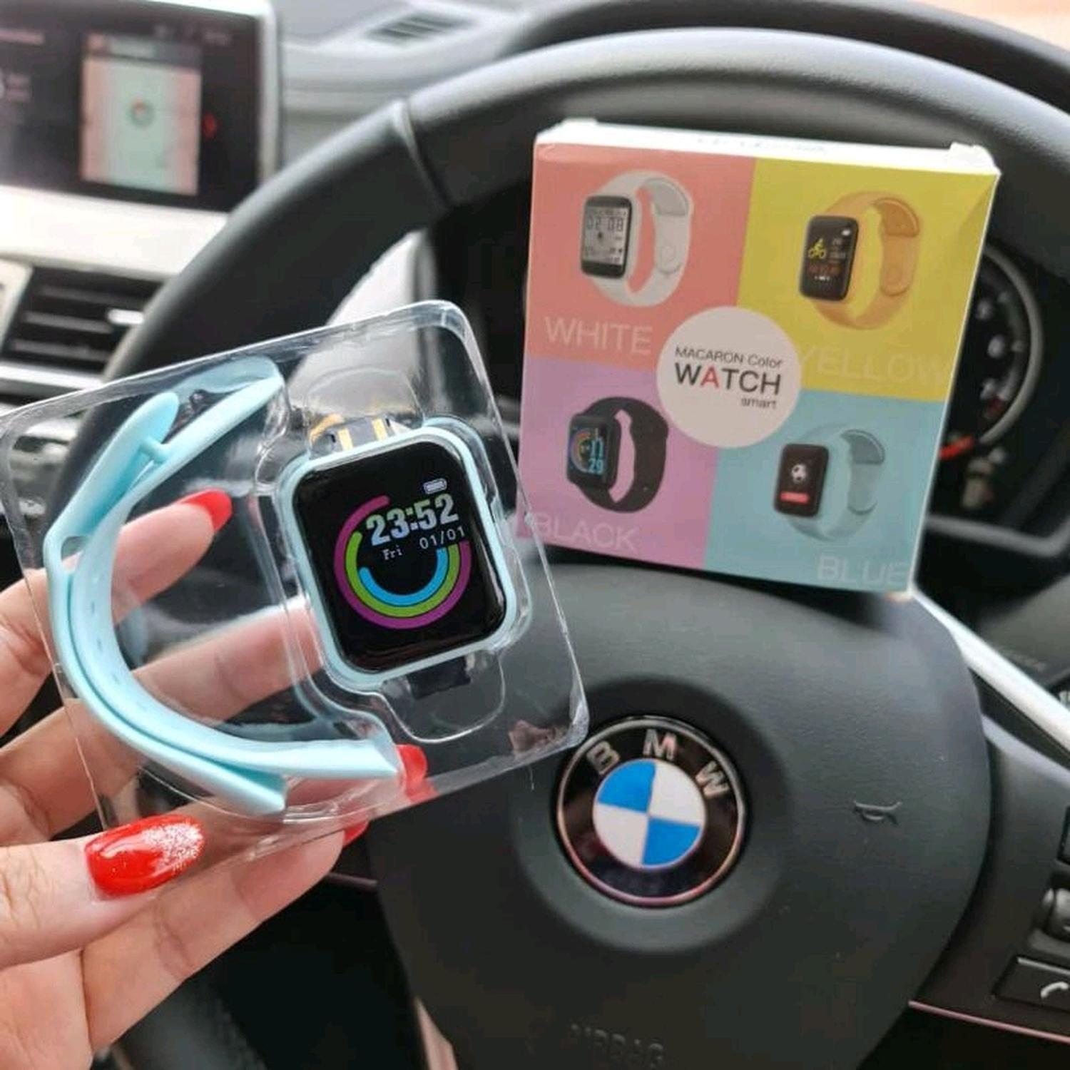 Reloj D20 Inteligente Smartwatch Celeste-6