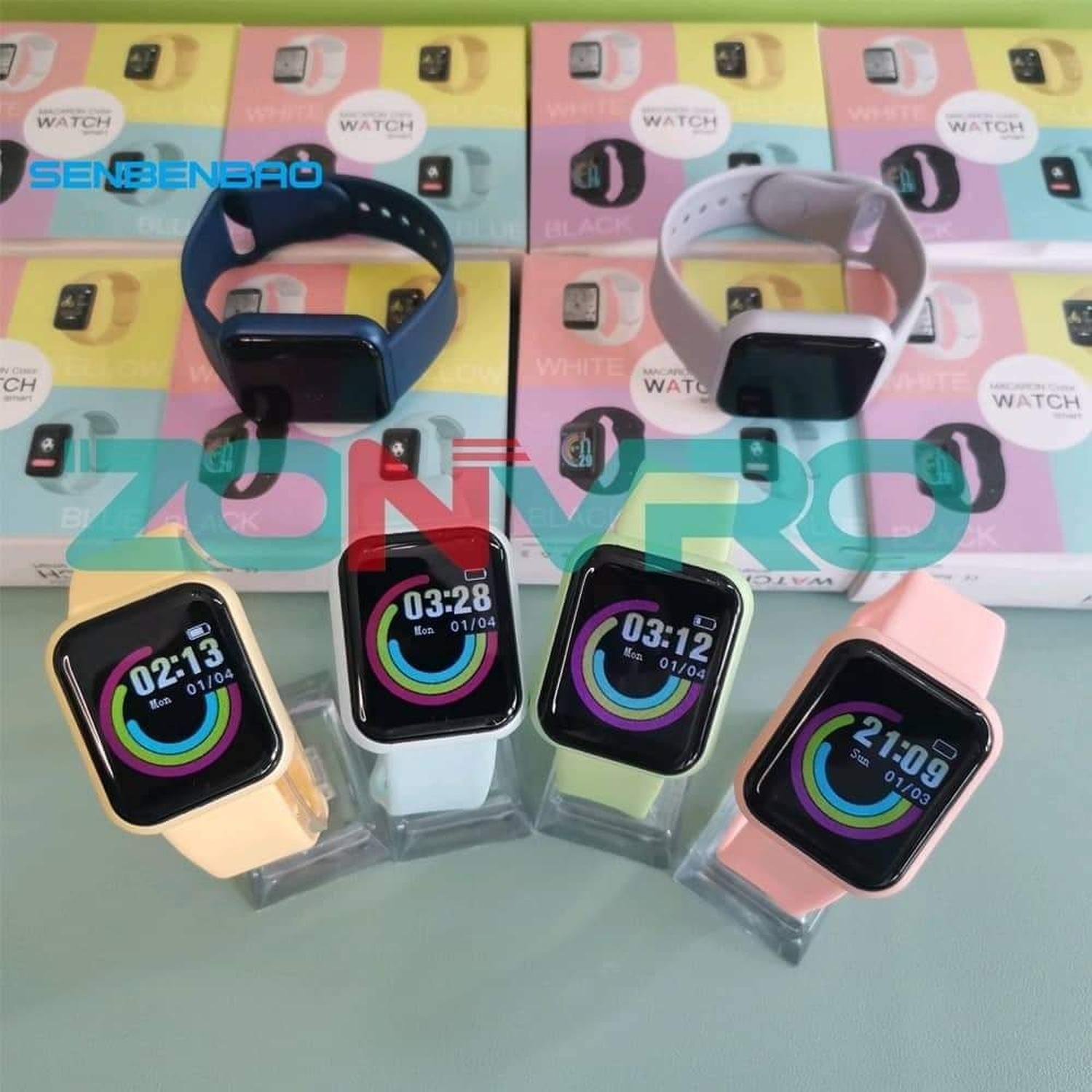 Reloj D20 Inteligente Smartwatch Celeste-7