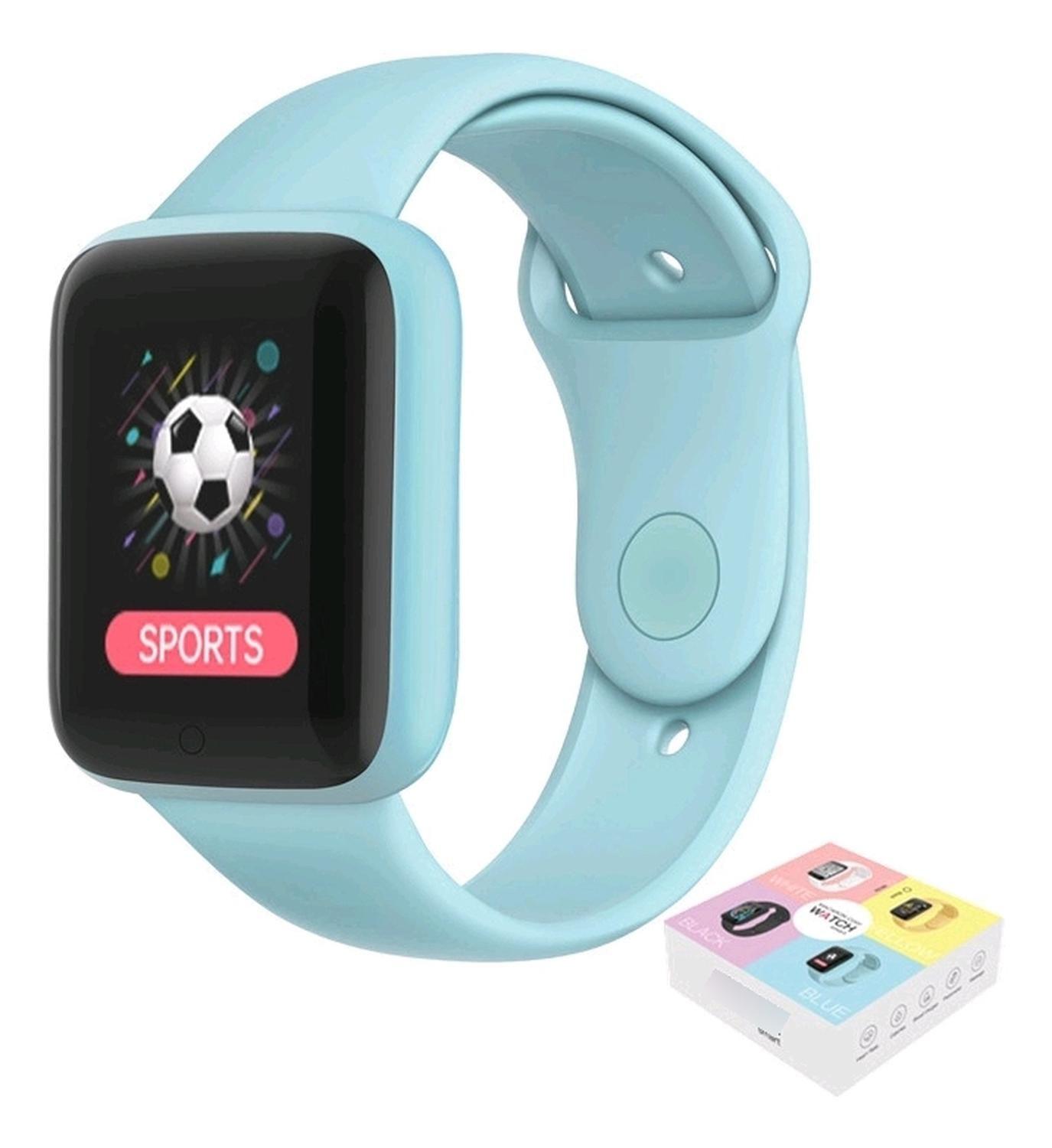 Reloj D20 Inteligente Smartwatch Celeste-0