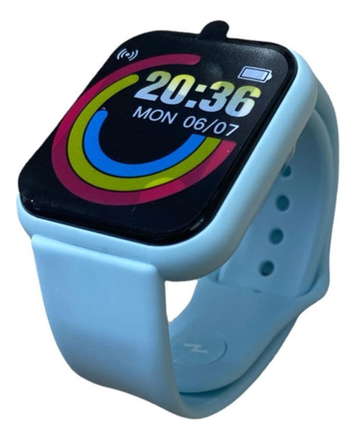 Reloj D20 Inteligente Smartwatch Celeste-2
