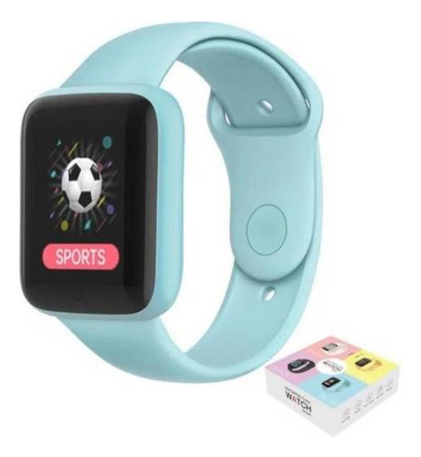 Reloj D20 Inteligente Smartwatch Celeste-3