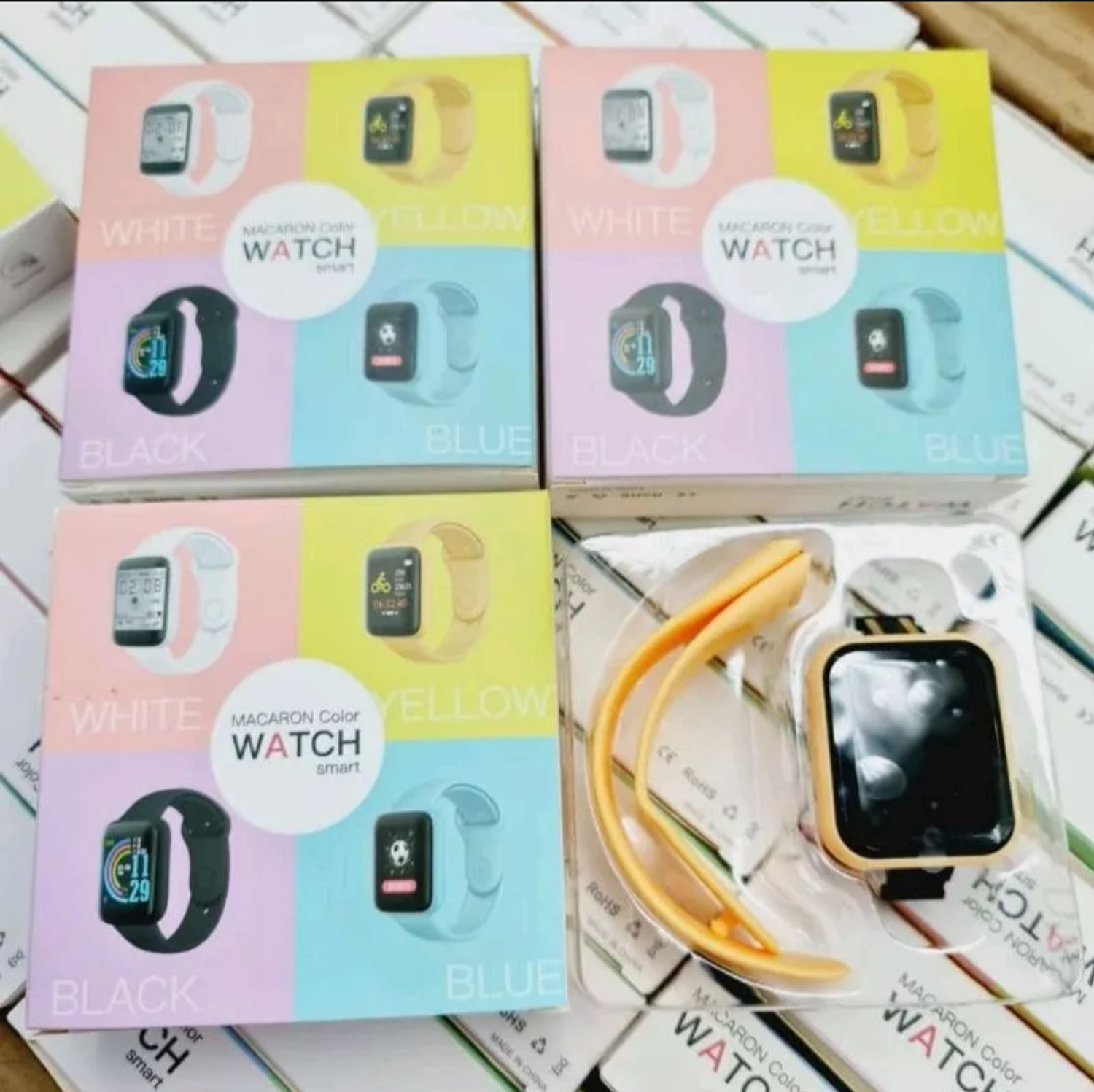 Reloj D20 Inteligente Smartwatch Amarillo 2024-3