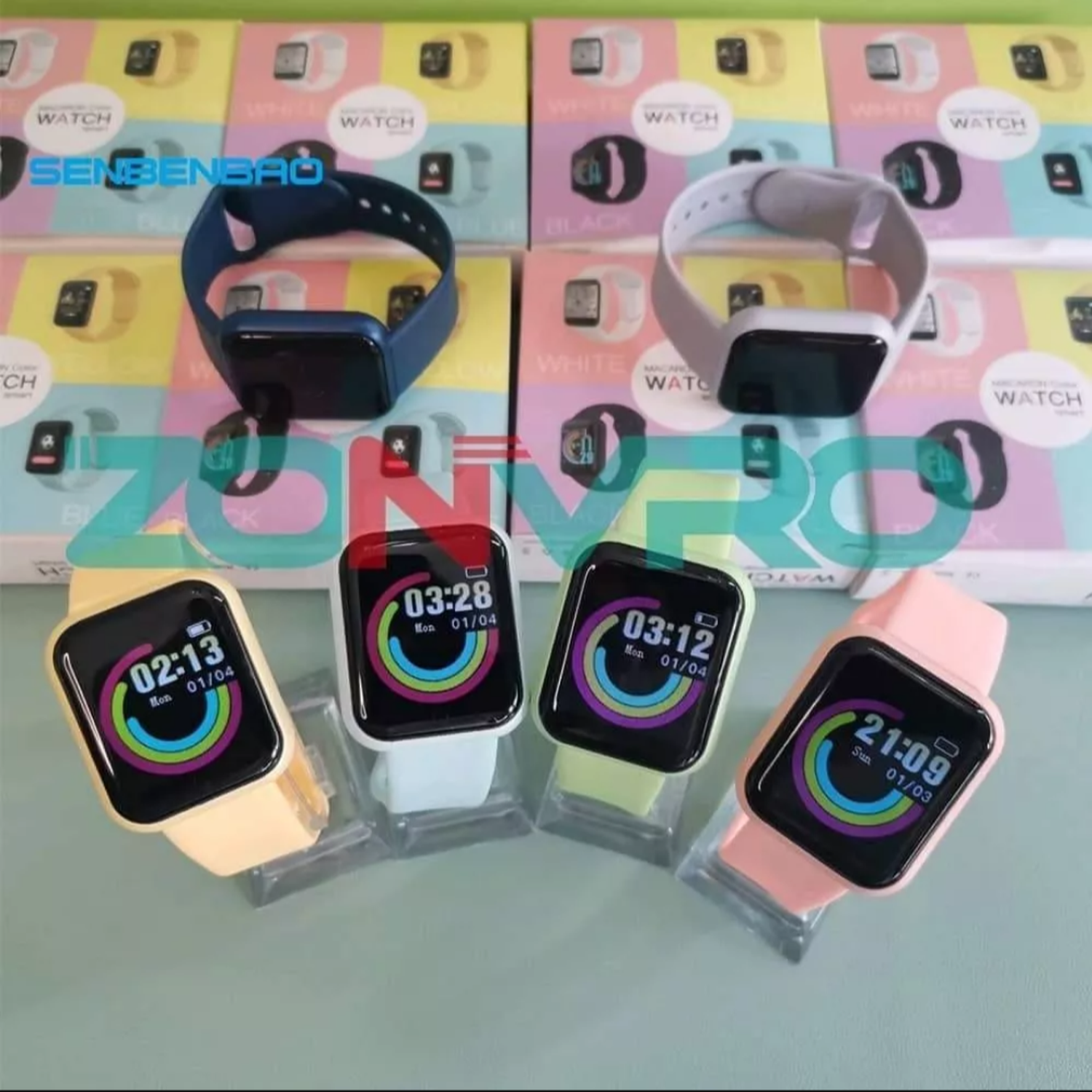 Reloj D20 Inteligente Smartwatch Amarillo 2024-6